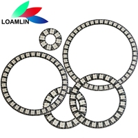 DC5V WS2812B 5050 RGB Individually Addressable Pixel Ring 8 16 24 35 45 LEDs WS2812 Built-in IC LED Ring Module Led Strip Light