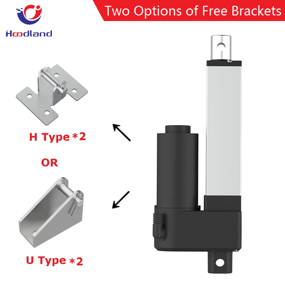 Electric Actuator 800N Linear Motor DC 12V/24V for Door Lock 600mm Low Noise Underfloor Pushrod or Garage Door with Bracket