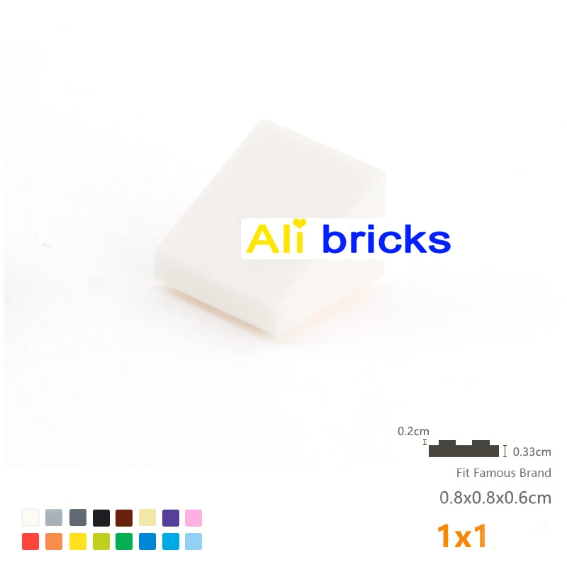 500pcs DIY Building Blocks Figure Smooth Bevel Bricks 1x1 Educational Creative Toys for Children Size Compatible With 54200