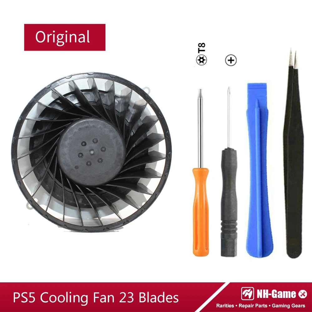 With Tools Internal Cooling Fan For PS5 Console 12047GA-12M-WB-01 23 Blades Cooler Fan For PS5 Host 17 Blades Silent Fan