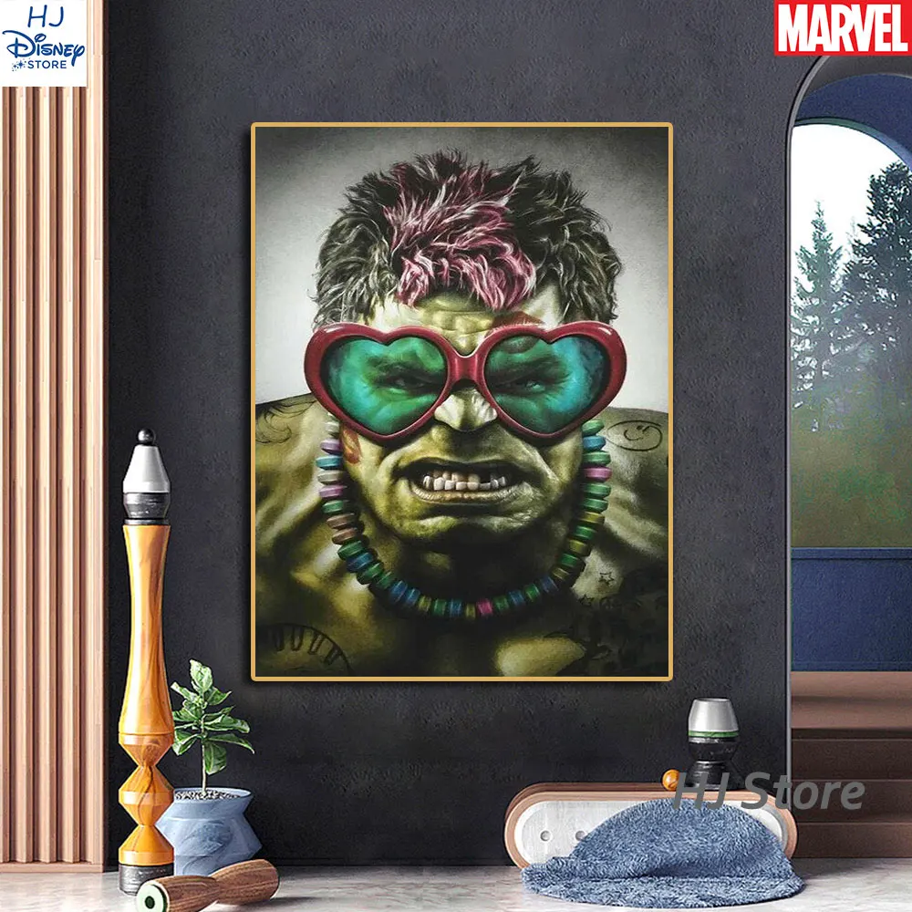 Angery Hulk With Sunglasses Poster and Prints Marvel Superhero Picture on the Canvas Wall Painting For Home Room Decoration Gift