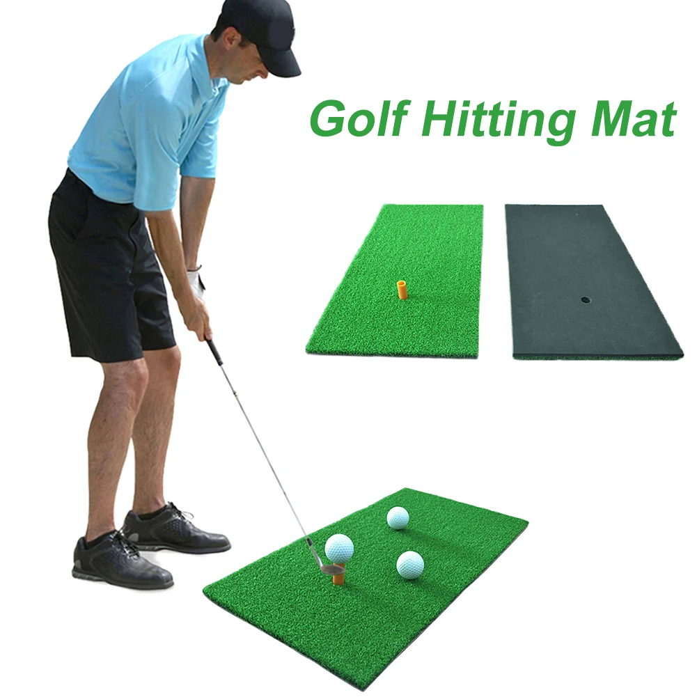 Golf Mat Golf Practice Hitting Mat Portable Golf Pad Outdoor Indoor Chipping Training Artificial Lawn Durable Nylon Golf Mats