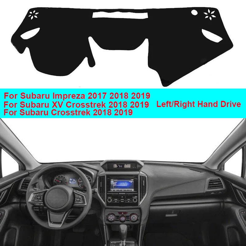 2 Layers Car Inner Dashboard Cover Dash Mat Carpet Cushion Cape For Subaru Impreza 2017 2018 2019 Subaru XV Crosstrek 2018 2019