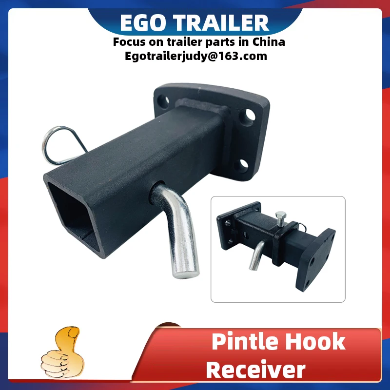 EgoTrailer Trailer 50X50 Pintle Hook Receiver Hitch Adapter Plate Mount Camper RV Parts Caravan Accessories