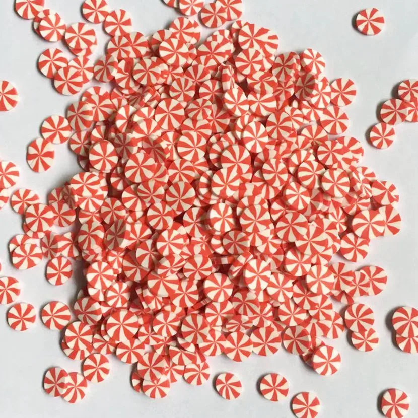 Peppermint Candy Sequins For Nails Art Polymer Clay Acessories DIY Scrapbook Shakes Card Making Color Collection