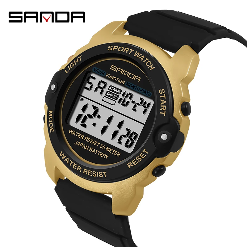 Fashion 2020 Sanda Top Brand Masculino Sports Watches Men Electronic Digital Display Retro Style Clock Relogio Male Reloj Hombre