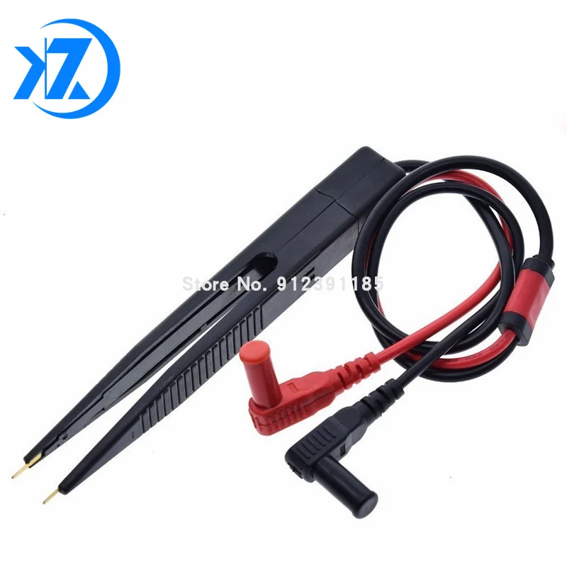 SMD SMT Chip Test Clip Lead Probe Digital Multimeter Meter Tweezer For Resistance Capacitance Measurement