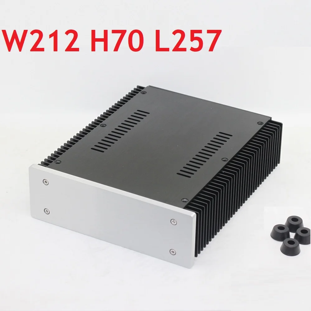 

W212 H70 L257 DIY Aluminum Headphone Shell Power Amplifier Supply Chassis AMP Heatsink Housing Preamp Enclosure DAC Decoder PSU