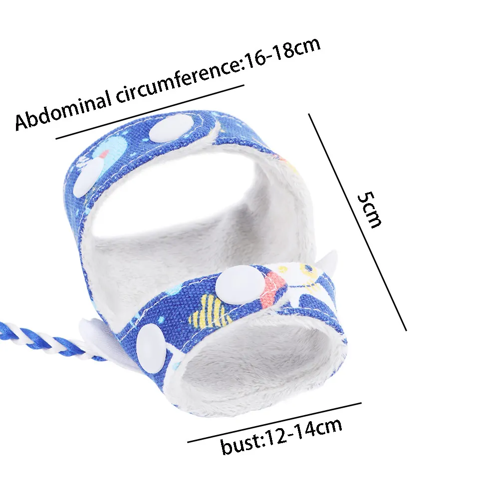 1Pc Small Pet Clothes Cartoon Vest Lead Clothes Adjustable Traction Rope Collar for Squirrel Hamster Rabbit Rat Pet Accessories