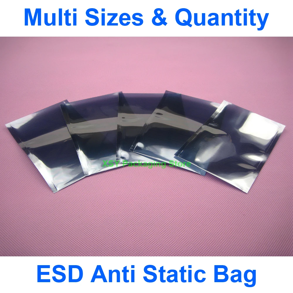 

Multi Sizes ESD Anti Static Bag Electronic Protection (Width 4.3" - 5.7") x (Length 6.3" - 9") eq. (110 - 145mm) x (160 - 230mm)