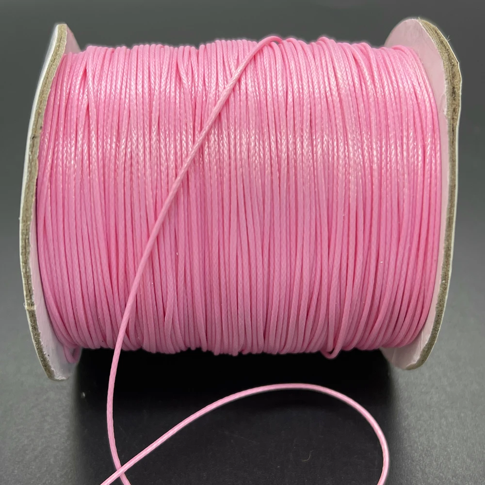NEW 0.5/0.8/1.0/1.5/2.0mm Waxed Cotton Cord Thread String Strap Necklace Rope For Jewelry Making Shamballa Bracelet