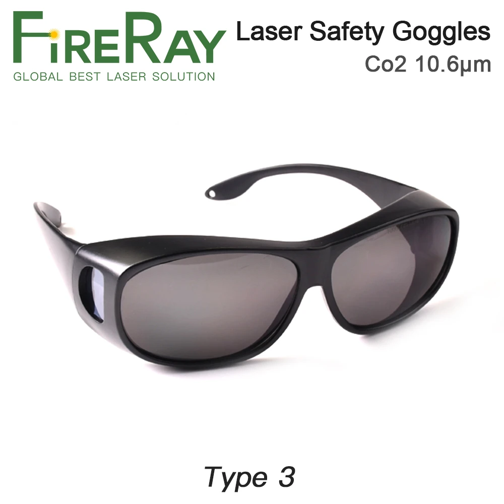 FireRay 10600nm نظارات السلامة بالليزر درع الحماية لآلة النقش بالقطع بالليزر CO2