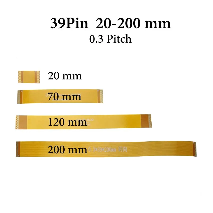 cltgxdd Gold plated FPC Connector cable Line 13 21 23 25 27 31 33 39 45 51 Pin FFC FPC Flexible Flat Ribbon Cable Pitch 0.3 mm