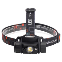 Headlamp Rechargeable LED Headlight 2 Modes, LED Waterproof Work Headlight Flashlight, Wave Sensor, for Camping, Running