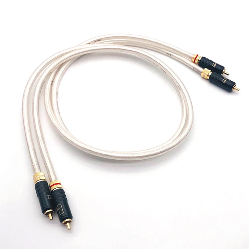 QED Signature OCC Silver-Plated Interconnect Cable Signal wire With WBT-0144 Gold Plated RCA plugs