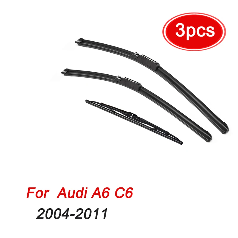 MIDOON Wiper Front & Rear Wiper Blades For Audi A6 C6 2004 - 2011 Windshield Windscreen Front Rear Window 22