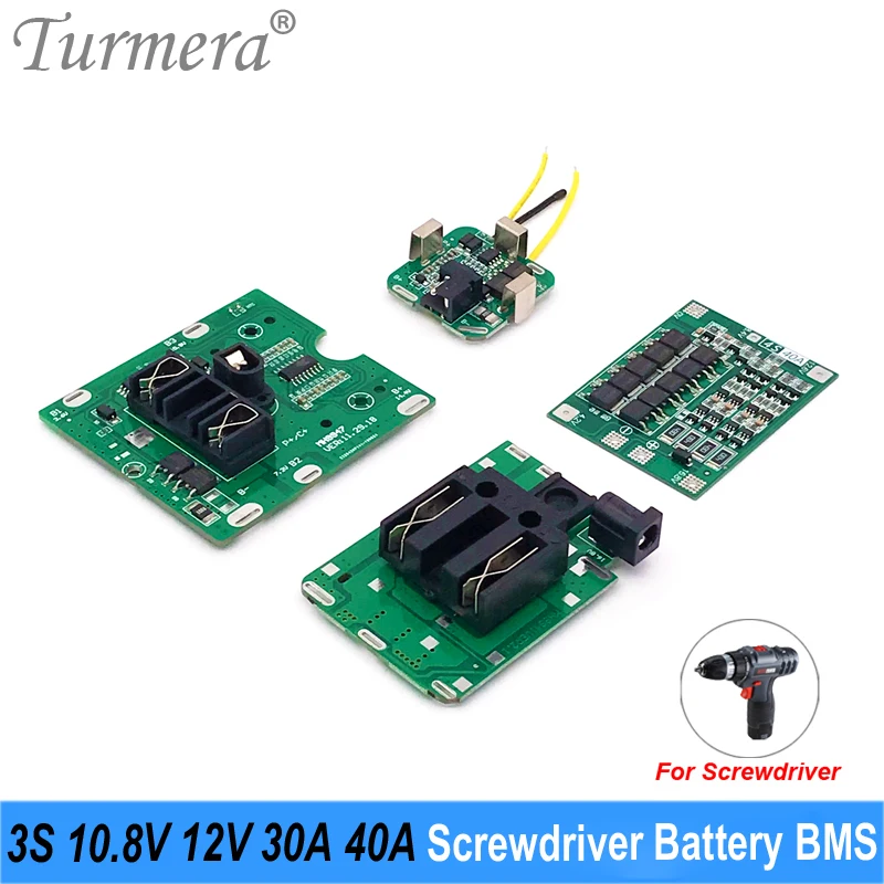 Turmera 4S 14.4V 16.8V 40A 30A BMS płyta zabezpieczająca baterię litową bilans wtyczka DC do wiertarki elektrycznej wkrętak baterie użyj