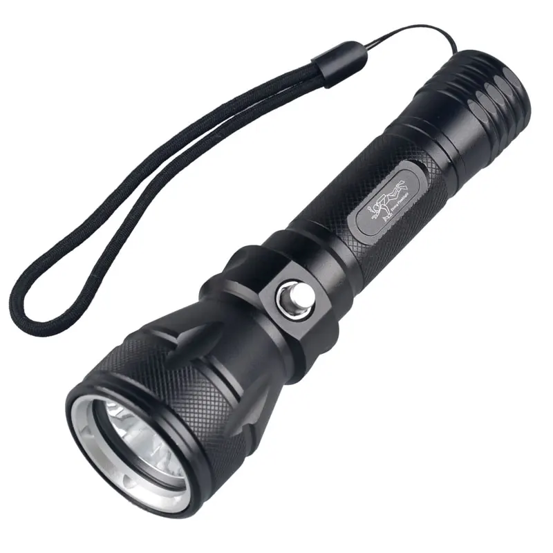 TOPCOM Professional IP68 Scuba Diving Flashlight 10W T6 LED Diving Light Underwater 50m Handheld Torch Linterna For Fishing