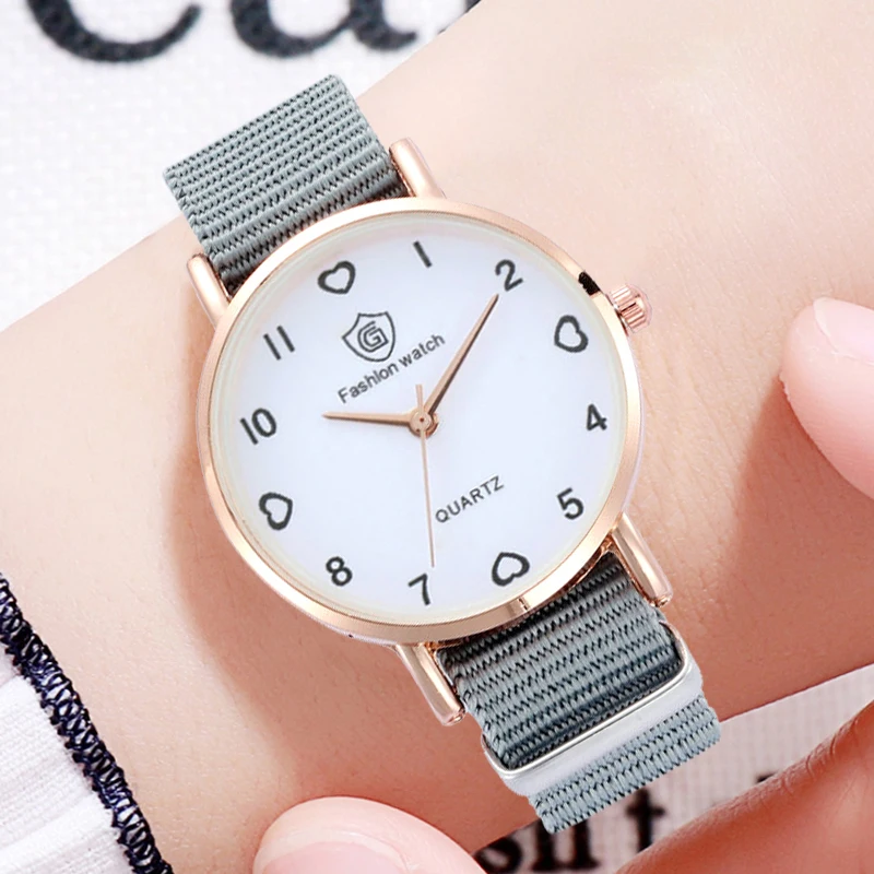 Nice Pop Watch Women Vogue Casual Nylon Strap Watches Simple Ladies' Small Dial Quartz Clock Dress Women's Watches Ladie Watch