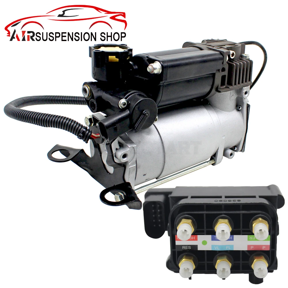 

Air Suspension Compressor Pump+Valve Block For Audi A6 C6 Allroad 2007-2010 4F S6 A6L Avant 2004-2011 4F0616005 4F0616006