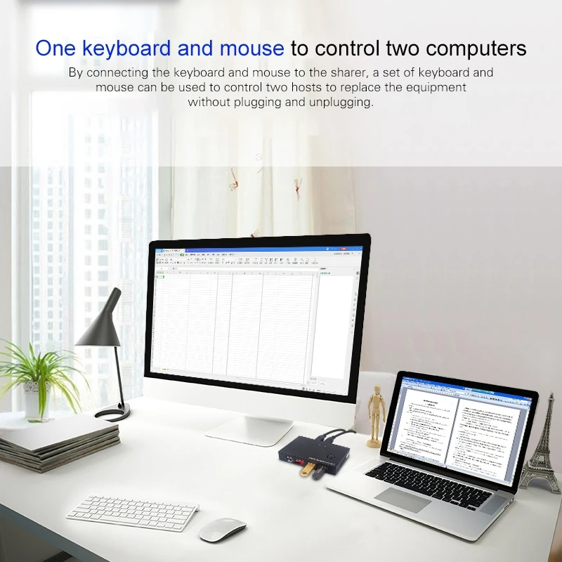 AM-UK404 USB2.0 4 In 4 Out Print Sharer Switch