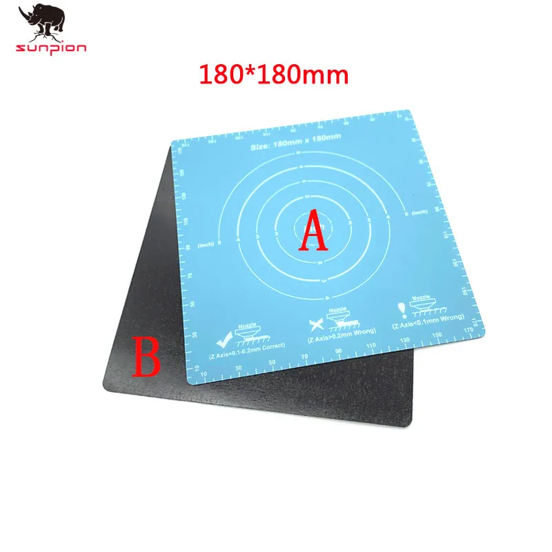 

3d printer new 180*180mm Magnetic Print Bed Tape square Coordinate Printed sticker Build Plate Tape FlexPlate PLA DIY