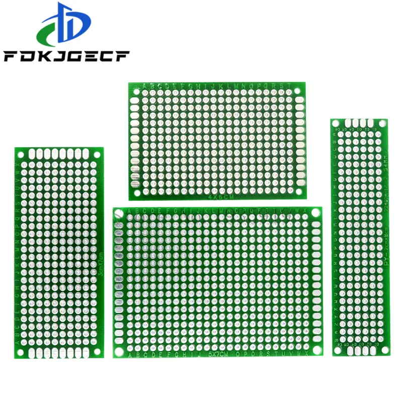 5x7 4x6 3x7 2x8 cm 5*7 4*6 3*7 2*8 double Side Copper prototype pcb Universal Printed Circuit Board Protoboard For Arduino Green