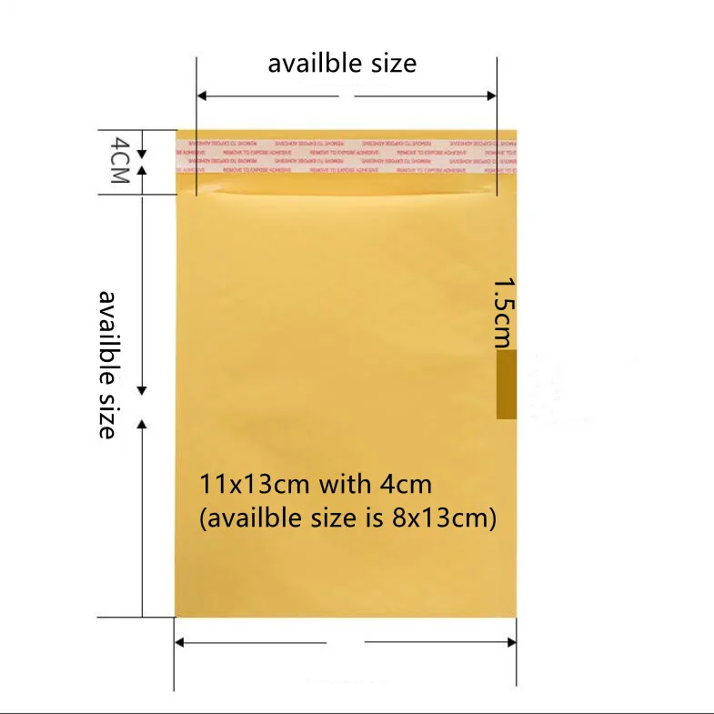 20pcs/lot Kraft Paper Envelope With Bubble Mailers Padded Self Seal Shipping Gift Packages Bag