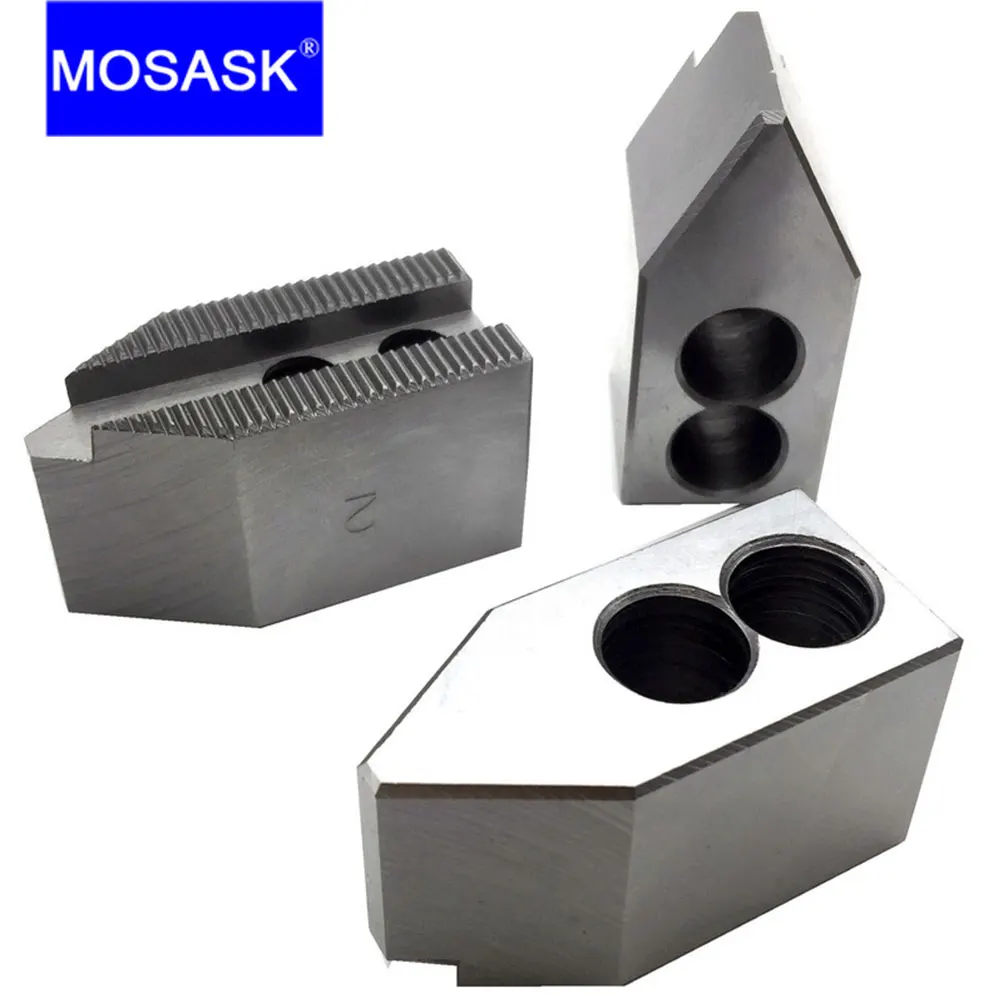 Imagem -03 - Mosask 90 60 Graus 10 12 Polegada Cnc Torno Mandril Usinagem Hidráulica Ferramenta de Corte Chato Padrão Oco Mandíbula Macia