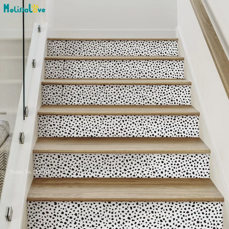 Speckle Vinyl Staircase Wall Stickers Irregular Points Decals Removable Overstory House Decor Exquisite Art Gift YT6238