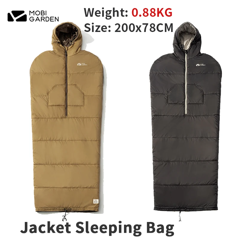 MOBI GARDEN Moon Chasing Jacket Sleeping Bag Ultralight 880g Multifunction Sleeping Bag 5℃~ 20℃ Loose Leisure Winter Clothes