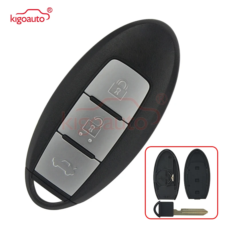 Kigoauto Keyless Entry Car Key Fob Smart Case Shell 3 Button for Infiniti EX35 FX35 FX50 2008 2009 2010 2011 2012