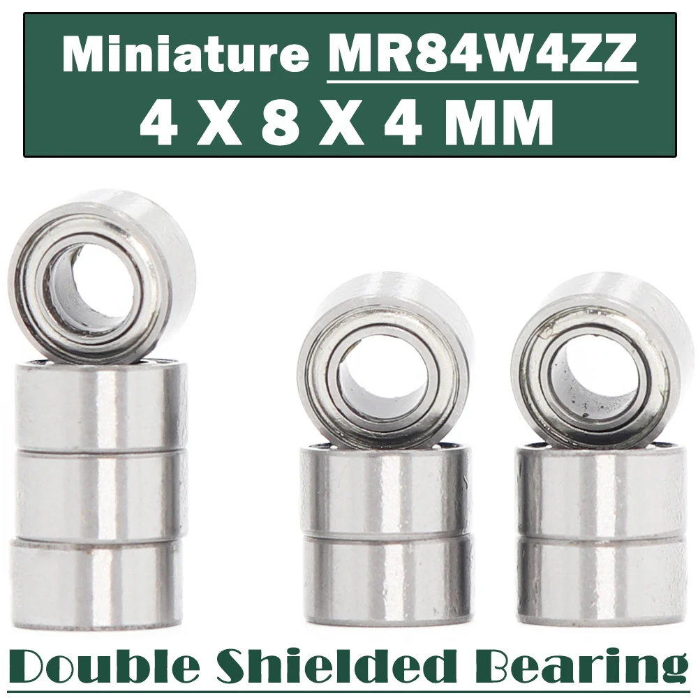 MR84W4ZZ Bearing ( 10 PCS ) 4*8*4 mm Miniature MR84W4 ZZ Ball Bearings 637/4 MR84