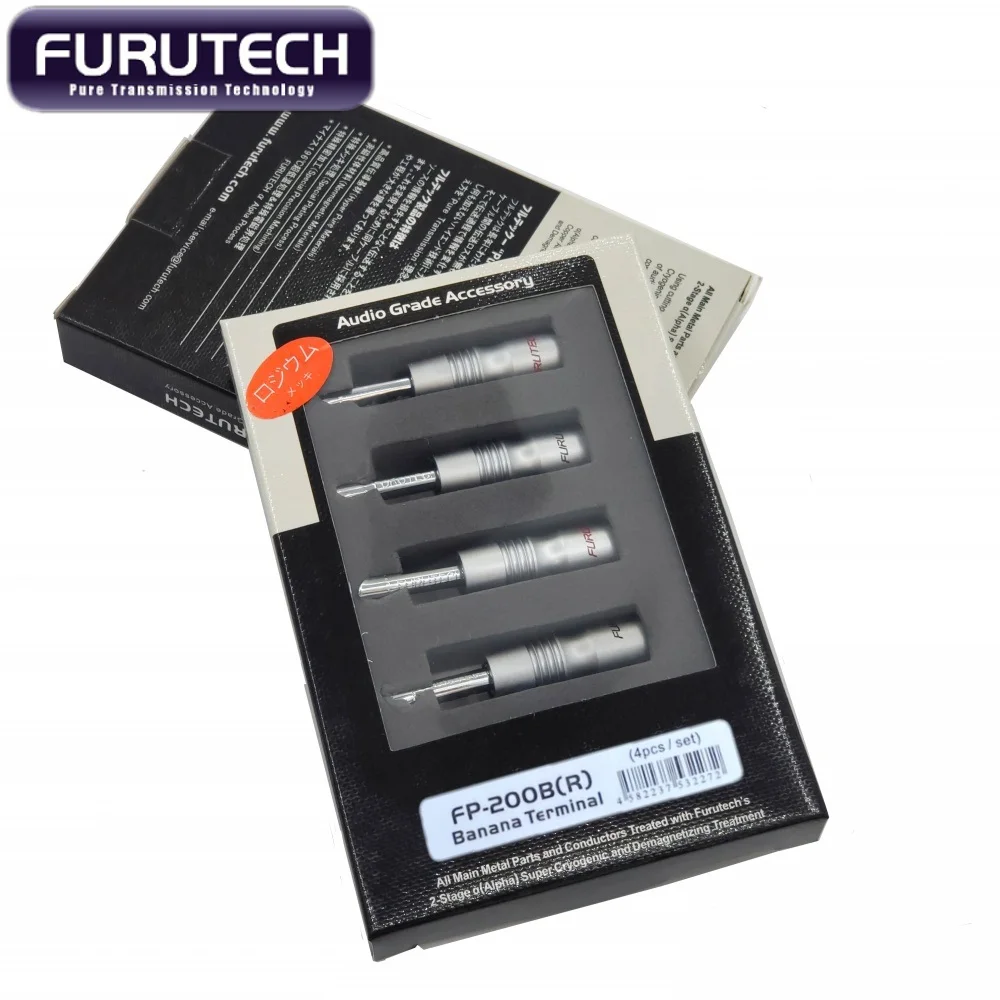 HiFi Furutech FP-200B(R) Speaker Cable Rhodium Plated Banana Plug Connector Original box made in Japan