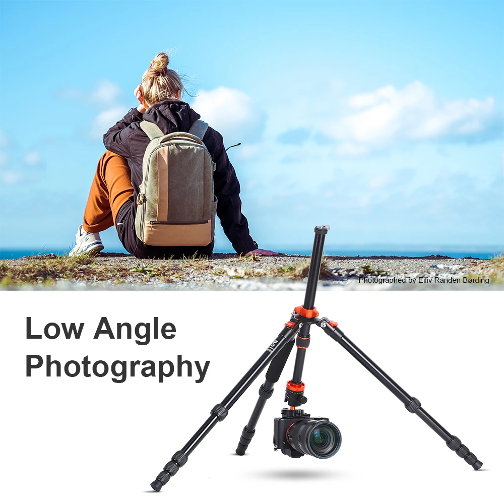 K&F Concept 67 inch Aluminum Camera Tripod Monopod with 360 Degree Ball Head and 1/4\