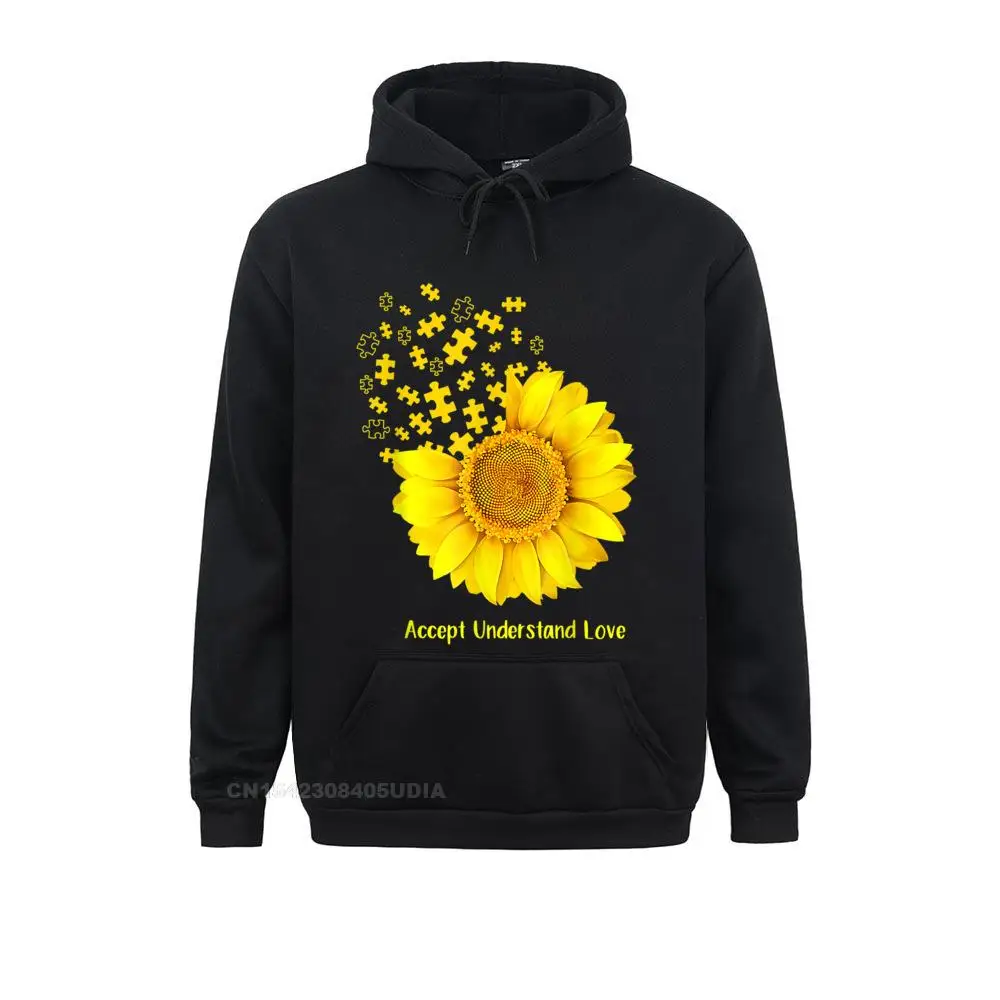 Sunflower Accept Understand Love Autism Awareness Hoodie Casual Autumn Men's Hoodies Sportswears New Design Sweatshirts