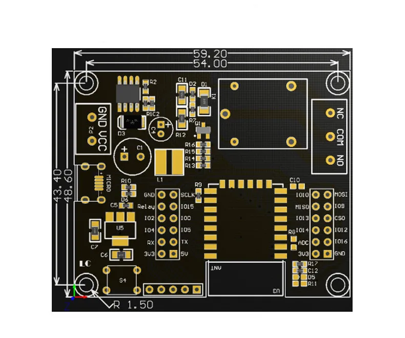 Made For ESPHome 1CH DC 5V 12V 8V-80V WiFi Relay Module Inching/Self-locking Switch Entry Access Garage Door