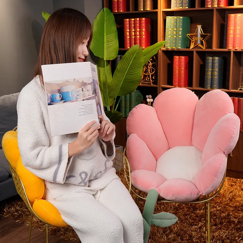 Japanese Style Flower Cushion Maple Leaf Plush Cushion Bedroom Bay Window Tatami Futon Cushion