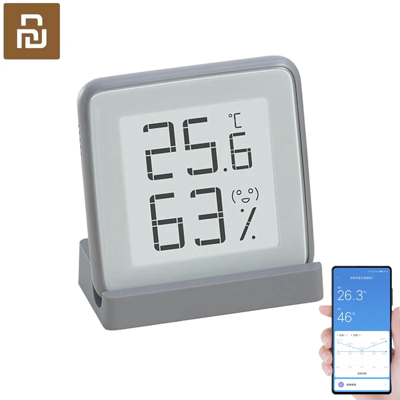 Youpin Miaomiaoce Bluetooth Electronic Thermometer E-ink Screen LCD Large Digital Display Temperature Humidity Sensirion Sensor