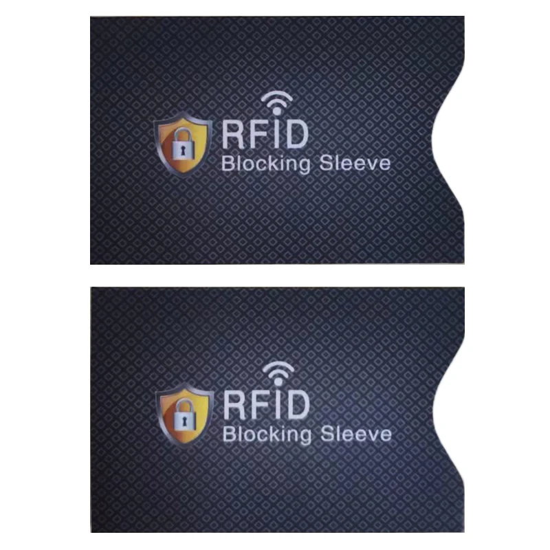 Cartera de aluminio con bloqueo RFID para tarjetas de crédito, Protector de bloqueo de identidad, Anti-escaneo, señal NFC, 5 unidades