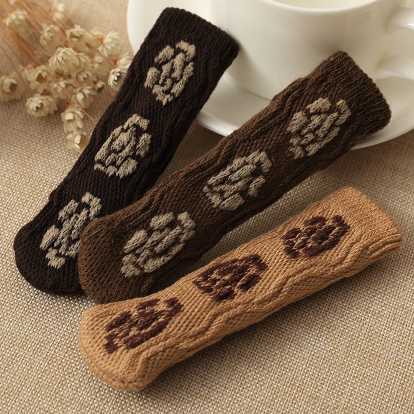 Couvre-jambes de meubles coordonnants, protecteurs de sol à haute élasticité, chaussettes de pieds de chaise, capuchon de meubles, 4 pièces par lot