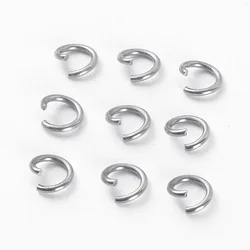 200pcs Wholesale Stainless Steel Jump Open Rings Antiallergic Unfading Earrings 2 Colors DIY Fashion Jewelry Lead/Nickle Free