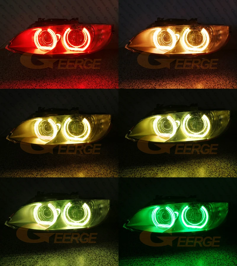 For BMW 3 Series E90 E91 E92 E93 M3 Coupe Cabriolet RF Remote Bluetooth APP DTM Style Multi Color RGB LED Angel Eyes Halo Rings
