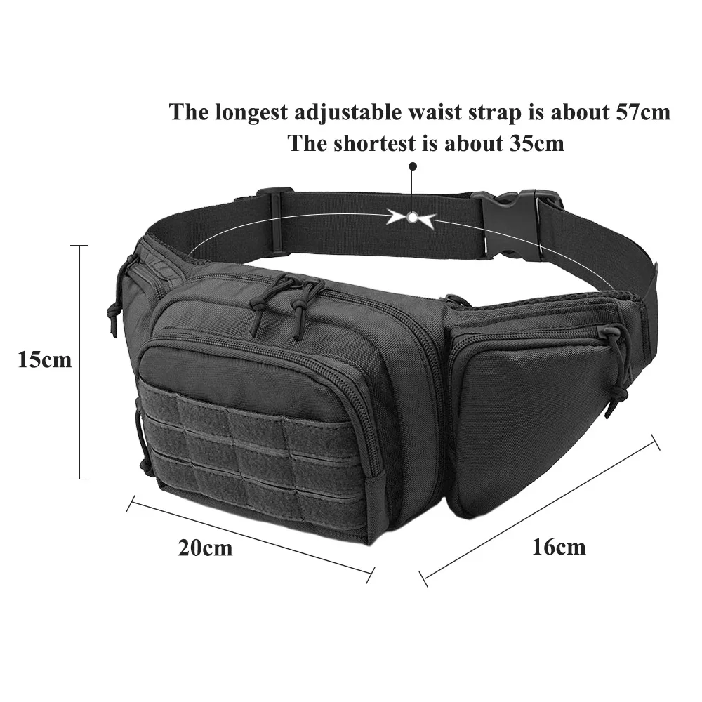 Chest Waist Gun Holster Tactical Pouch Combat Camping Hunting Shoulder Sling Bags For Men Pistol Fanny Carry Bag X261+A