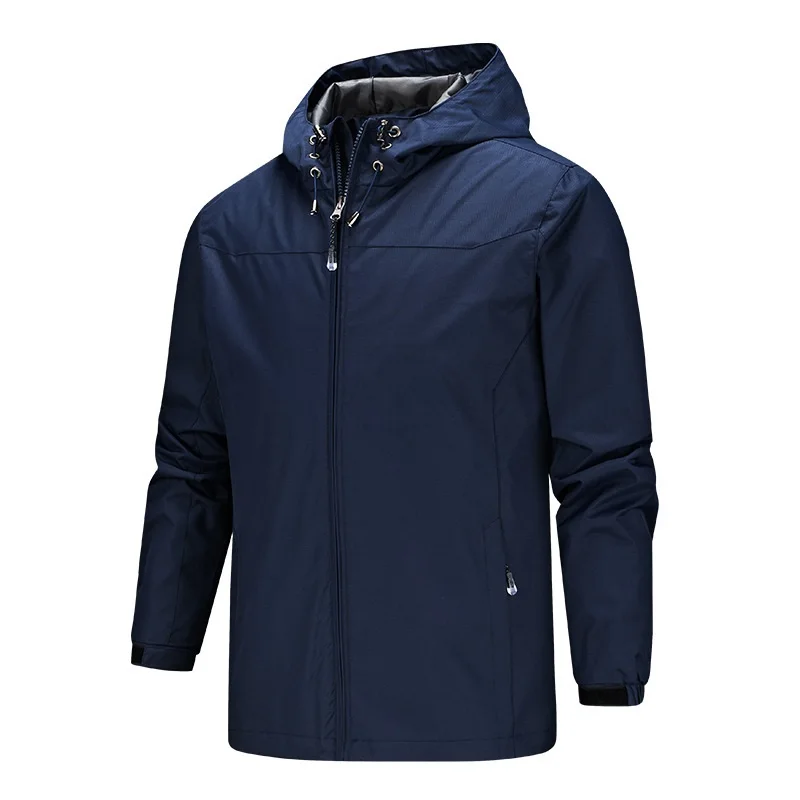 

Large Size S-5XL Spring Summer Jacket Men Outdoor Sport Casual Hooded Windbreaker And Waterproof Coat Men Mountaineering Clothes