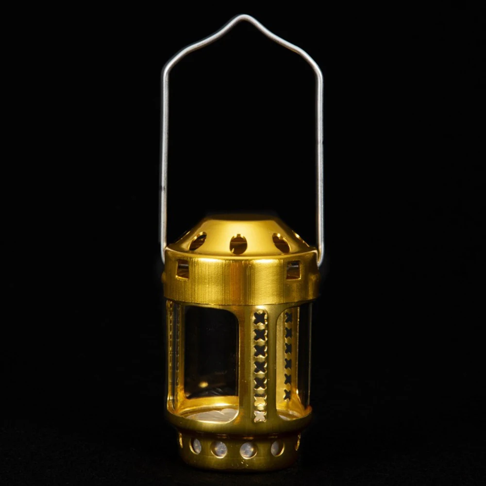 Angling Candle Lantern Brass Tent Hanging Candlestick Tea Light Night Fishing Lantern Candle Lamp Lighting Camping Equipment