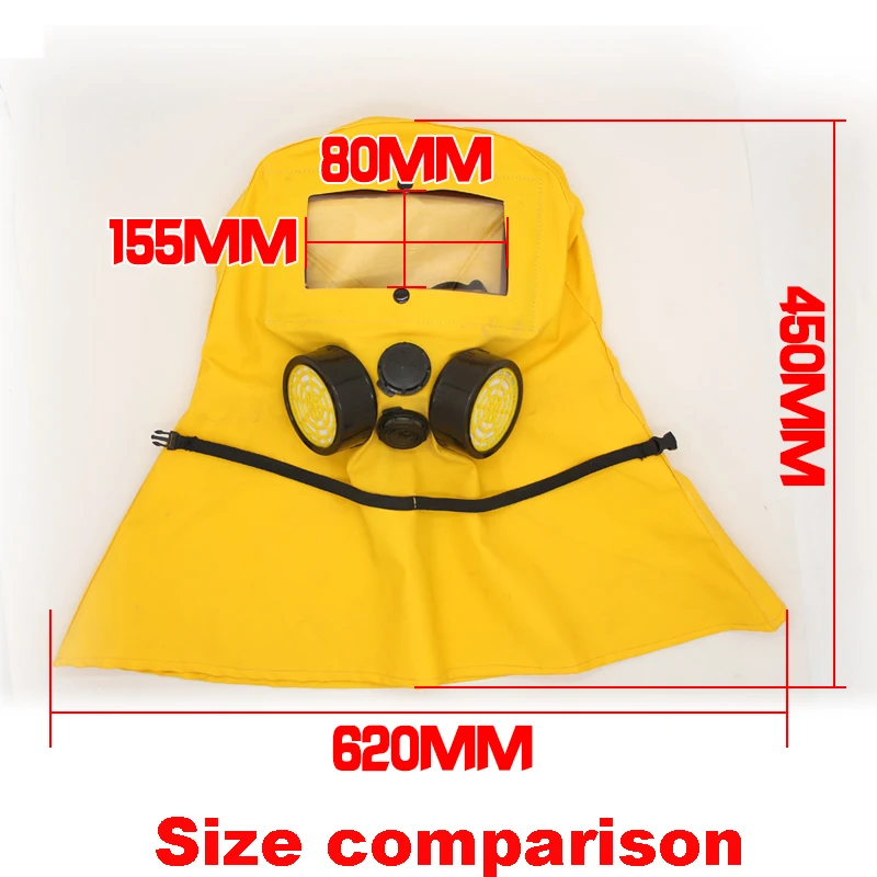 Z-56 full gas mask waterproof Yellow PVC mesh cloth Protective mask Multipurpose Spray paint Sandblasting Safety mask