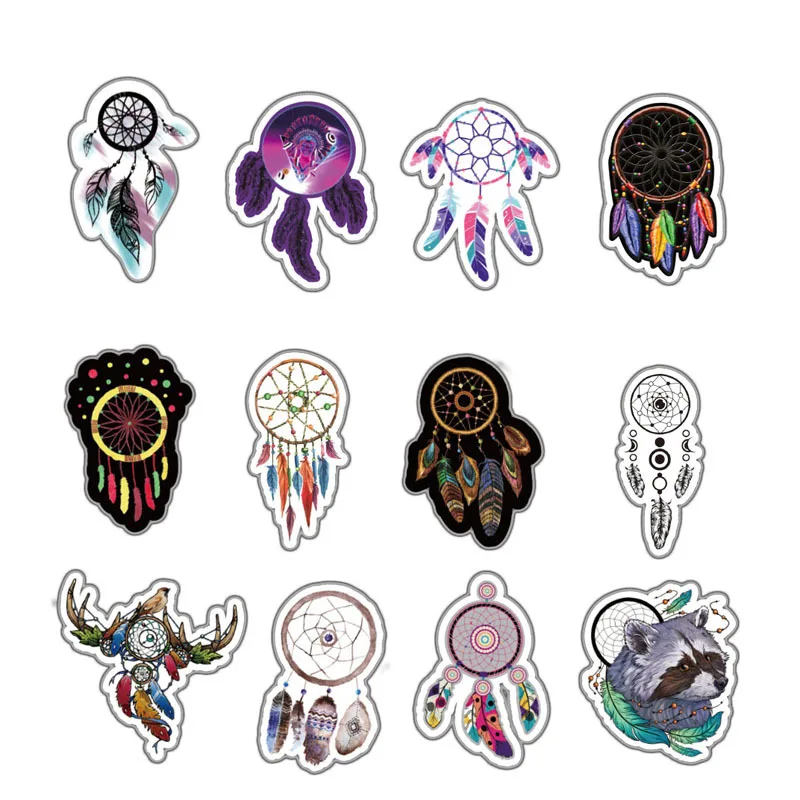 57Pcs Vinyl Dream Catcher Stickers Magic Decals for Laptop Ipad Car Luggage Water Bottle Helmet Truck Bedroom for Teen kids