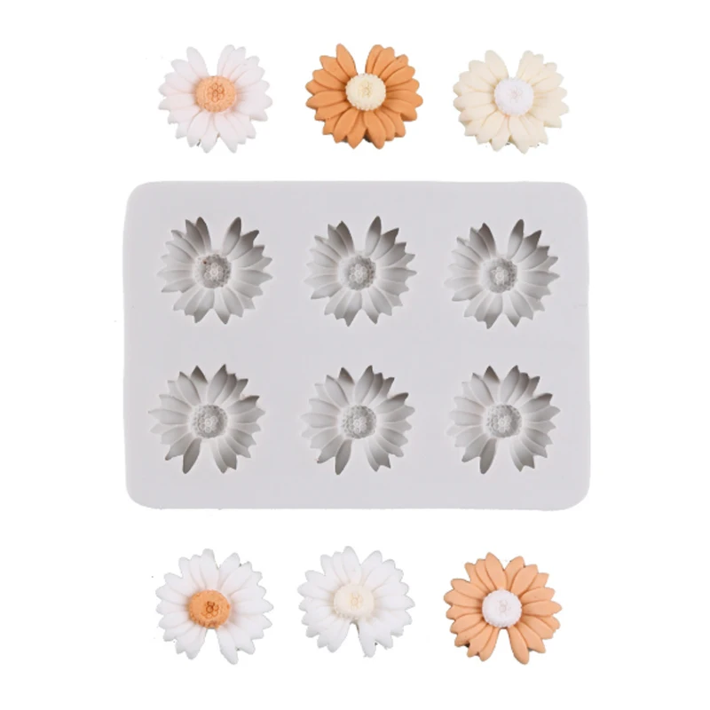 New Daisy Flowers Silicone Mold Fondant Cakes Decoration Silicone Mold Sugarcraft Chocolate Baking Tool For cake Gumpaste Form