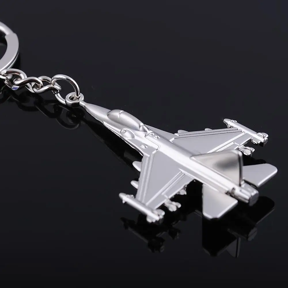 Novelty New Fashion F16 Plane Keychain Men Battle Plane Bag Car Trinket Fighter Male Jewelry Gift Souvenir